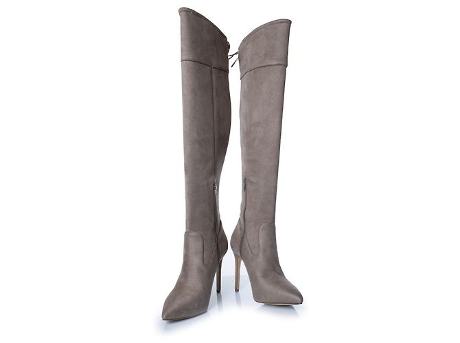 Botas Michael Kors, Jamie suede stretch en taupe Castaño - vista 6