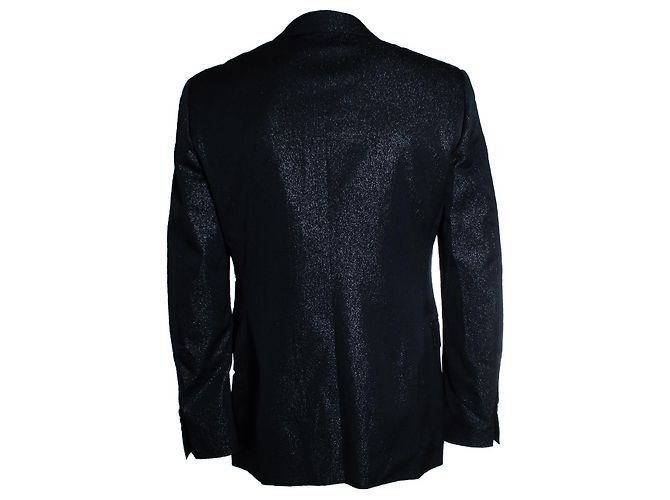 Alexander McQueen, double breasted glitter blazer Black - view 2