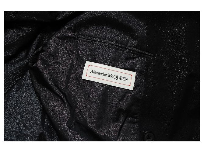 Alexander McQueen, double breasted glitter blazer Black - view 7