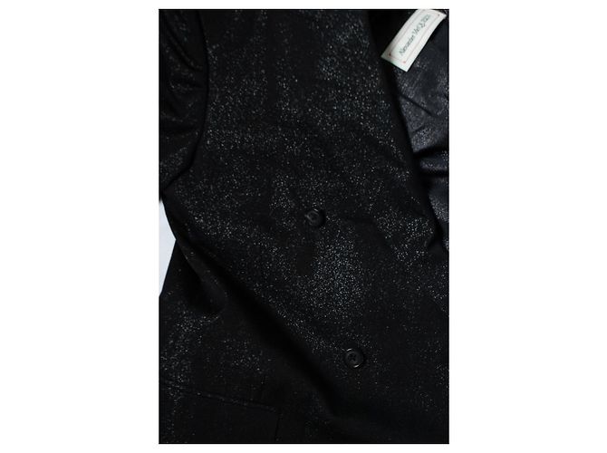 Alexander McQueen, double breasted glitter blazer Black - view 8