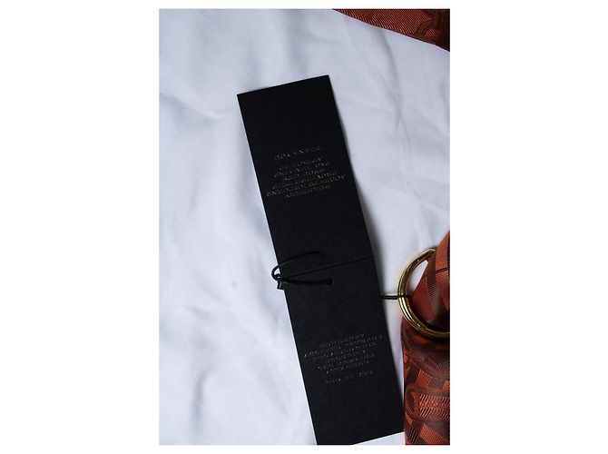 Burberry, sciarpa cravatta arancione - vista 3