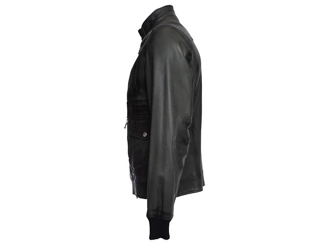 Dolce & Gabbana, Green leather biker jacket - view 4