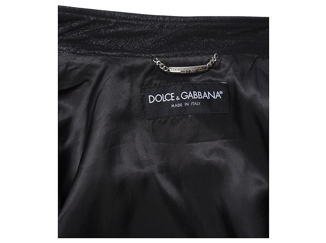 Dolce & Gabbana, Green leather biker jacket - view 7