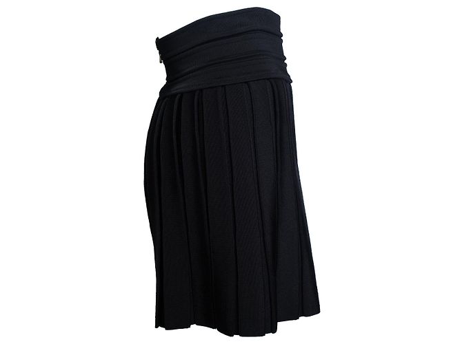 Balmain, falda ajustada plisada negra Negro - vista 2