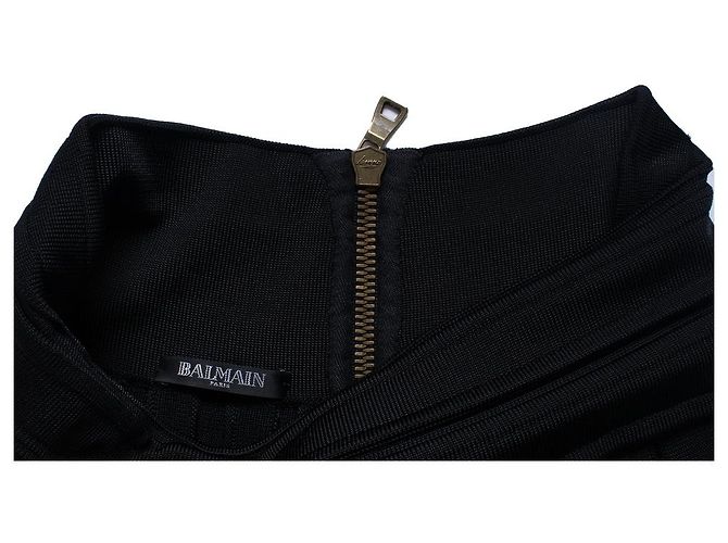 Balmain, falda ajustada plisada negra Negro - vista 8