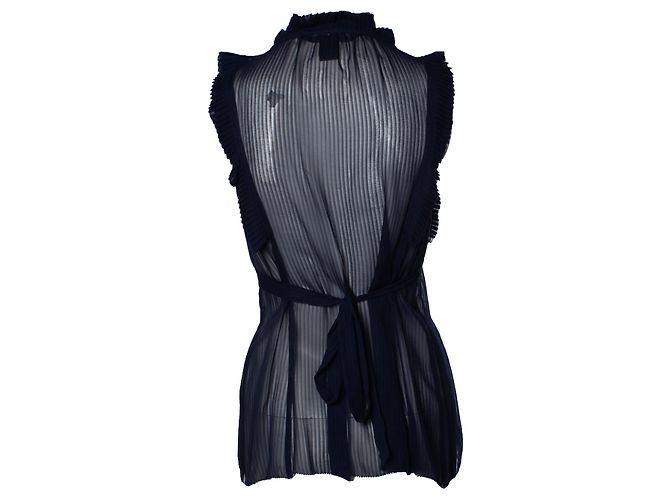 Marc Jacobs, top de volantes azul semitransparente - vista 2