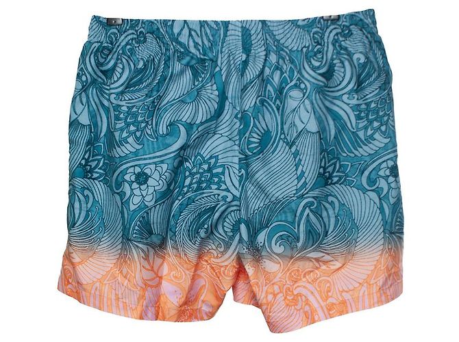 Dries van Noten, pantaloncini da bagno blu e rosa Multicolore - vista 2