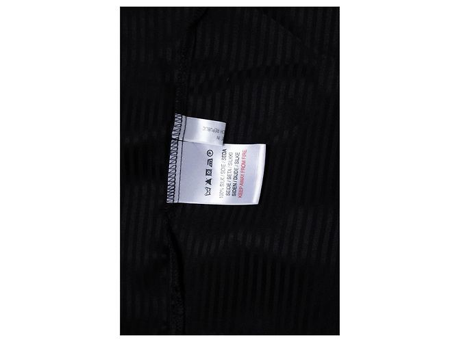 Autre Marque Derek Rose, robe de chambre listrada preta Preto - vista 5