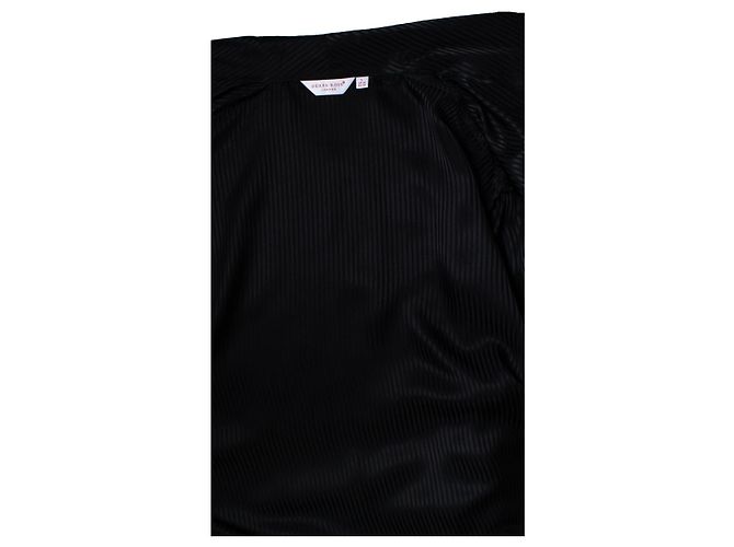 Autre Marque Derek Rose, robe de chambre listrada preta Preto - vista 6