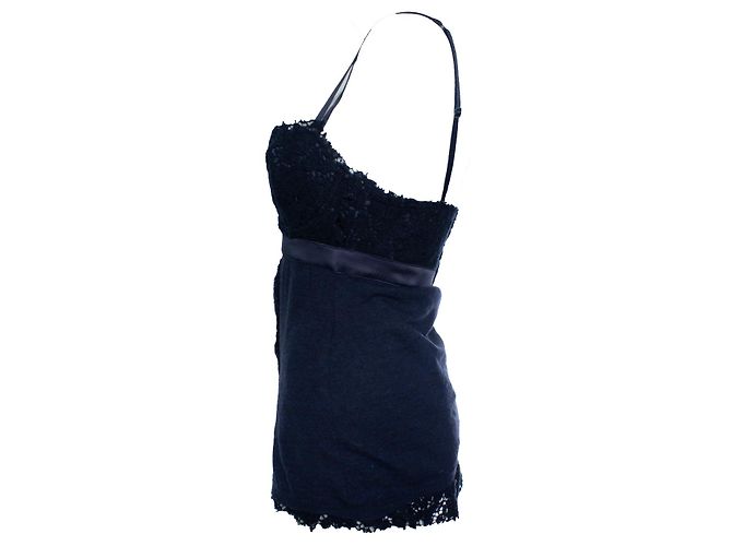 Ermanno Scervino, Top de lencería azul con lana - vista 2