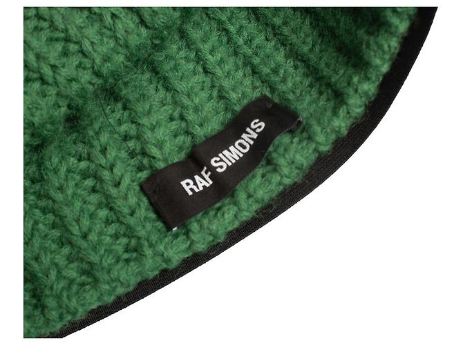 Logo-Strickmütze von Raf Simons Grün - Ansicht 3