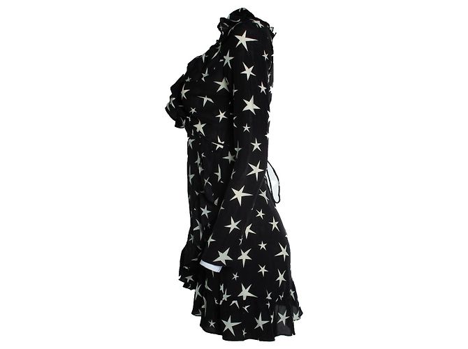 Autre Marque Vestido envelope de estrelas preto e branco Realisation Multicor - vista 2