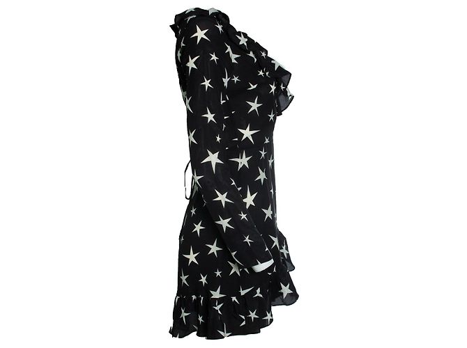 Autre Marque Vestido envelope de estrelas preto e branco Realisation Multicor - vista 4
