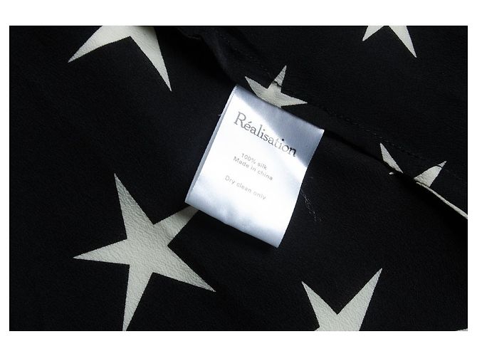 Autre Marque Vestido envelope de estrelas preto e branco Realisation Multicor - vista 5