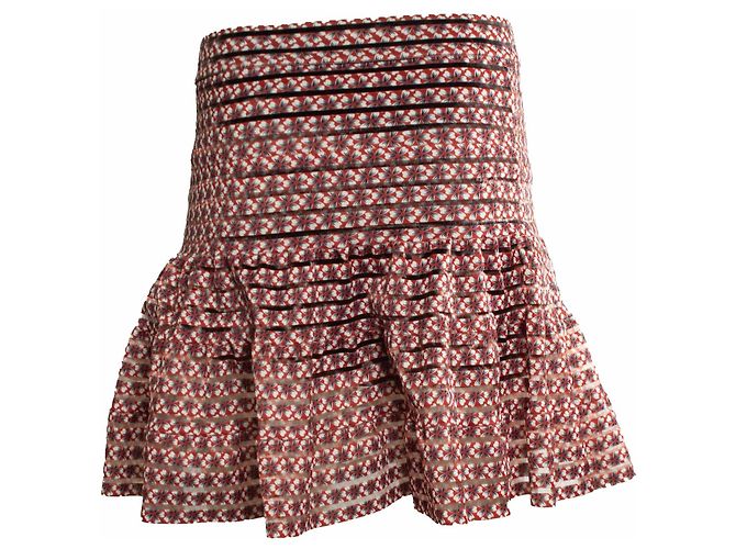 Maje, falda plisada Jezabel estampado floral Roja - vista 3