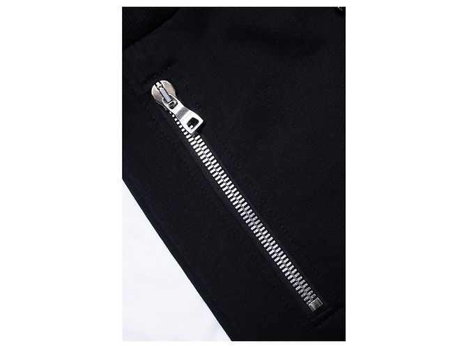 Balmain, schwarze gerippte Jogginghose mit Präge-Logo - Ansicht 7