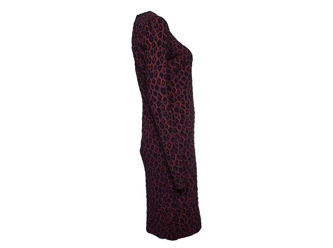 Givenchy, Kleid mit Leopardenmuster in Aubergine Mehrfarben - Ansicht 4