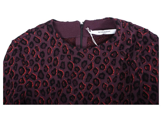 Givenchy, Kleid mit Leopardenmuster in Aubergine Mehrfarben - Ansicht 5