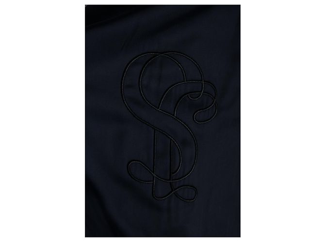 Jil Sander, giacca bomber sport blu lunga - vista 5