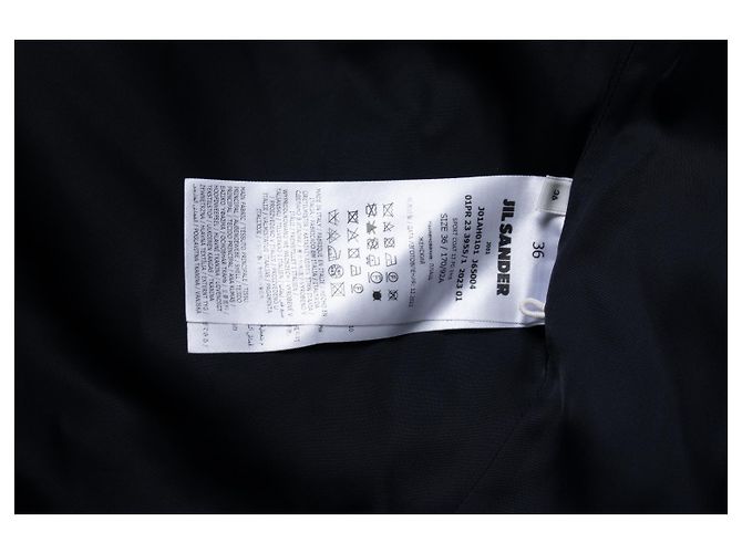 Jil Sander, giacca bomber sport blu lunga - vista 8