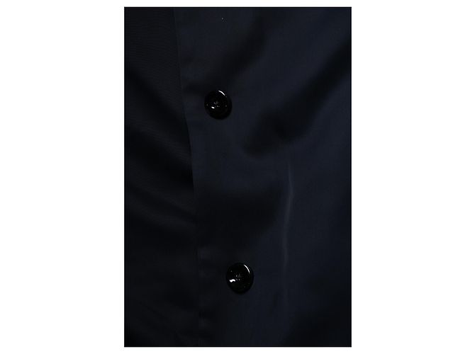 Jil Sander, giacca bomber sport blu lunga - vista 9