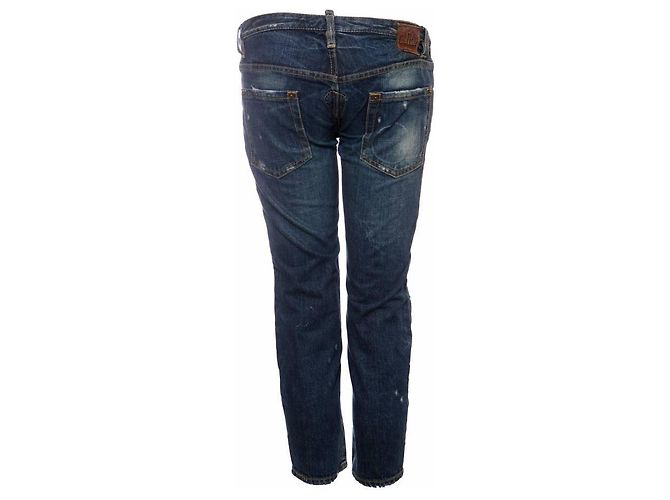 Dsquared2, jeans boyfriend blu - vista 3