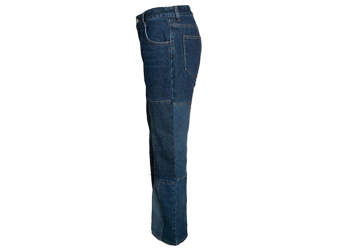 Chloé, jeans patchwork blu - vista 2