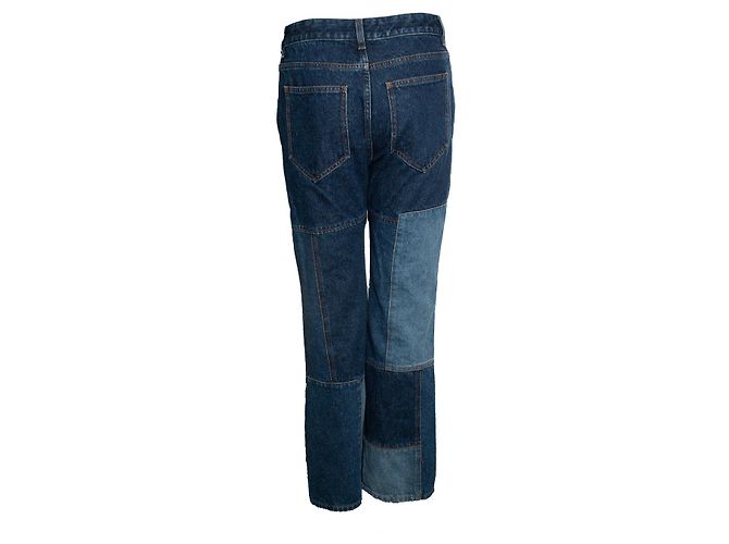 Chloé, jeans patchwork blu - vista 3