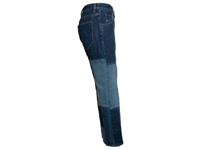 Chloé, jeans patchwork blu - vista 4