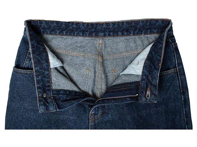 Chloé, jeans patchwork blu - vista 5