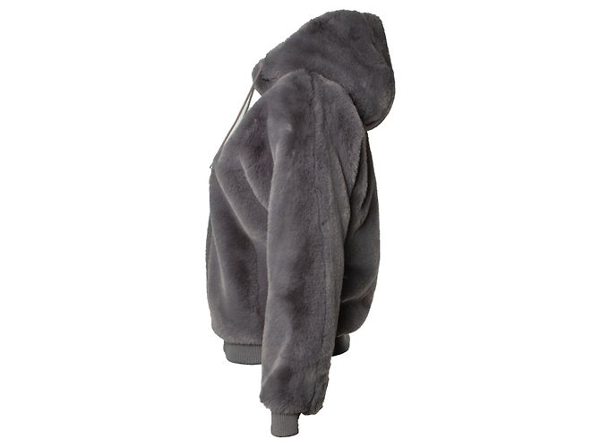 Maje, bomber de imitación de pelo en gris - vista 2