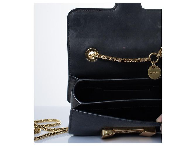 Tom Ford, borsa Sienna in pelle granulata nera Nero - vista 8