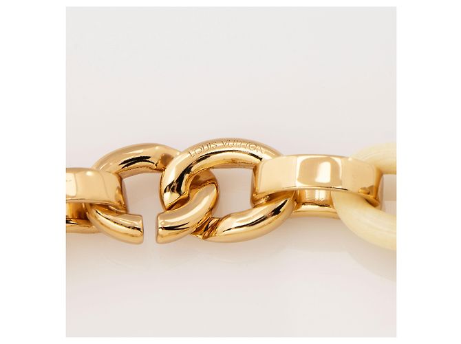 Collana Louis Vuitton in resina a fiore Marrone Beige - vista 3