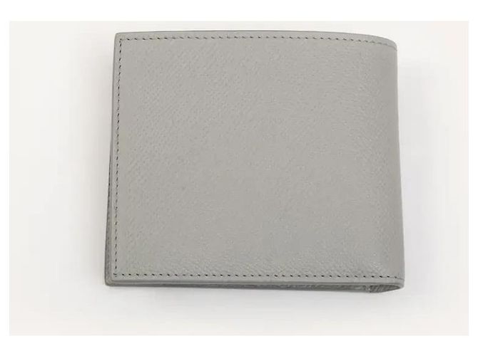 Burberry Grey Grained Leather Billfold Wallet - view 2