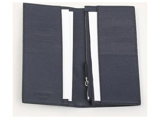 Burberry Cavendish Portafoglio Pelle Blu Navy - vista 3