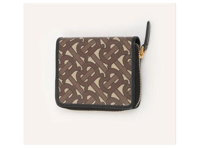 Burberry TB Monogram Small Zip-Around Wallet Brown - view 2