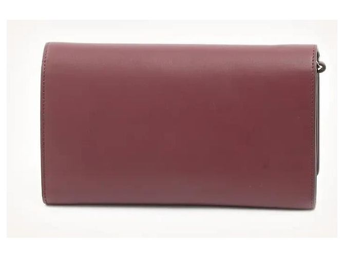 Borsa a tracolla in pelle Burberry Hazelmere Bordò - vista 3