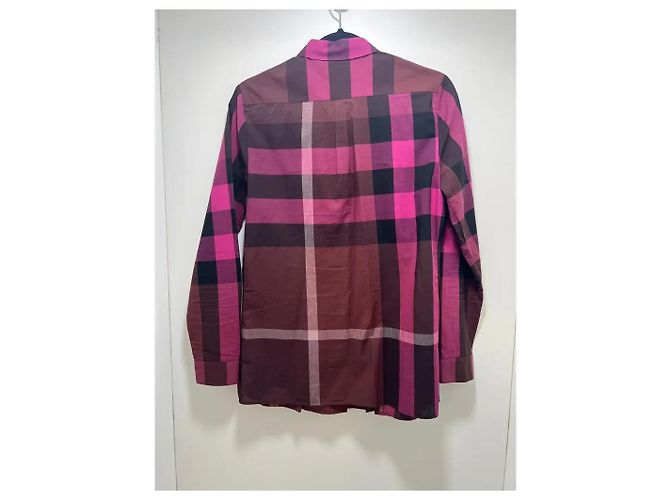 Camisa Burberry Brit a cuadros de algodón Negro Rosa Púrpura - vista 2