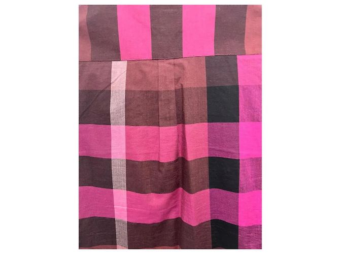 Camisa Burberry Brit a cuadros de algodón Negro Rosa Púrpura - vista 3