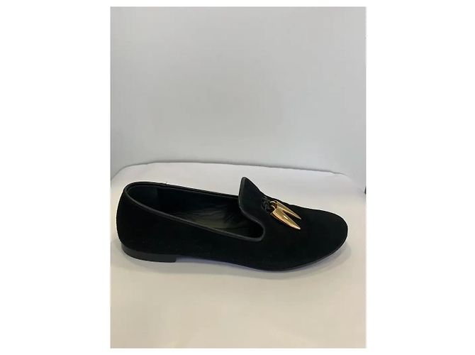 Mocassini in camoscio Giuseppe Zanotti Nero - vista 3