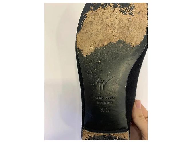 Mocassini in camoscio Giuseppe Zanotti Nero - vista 4