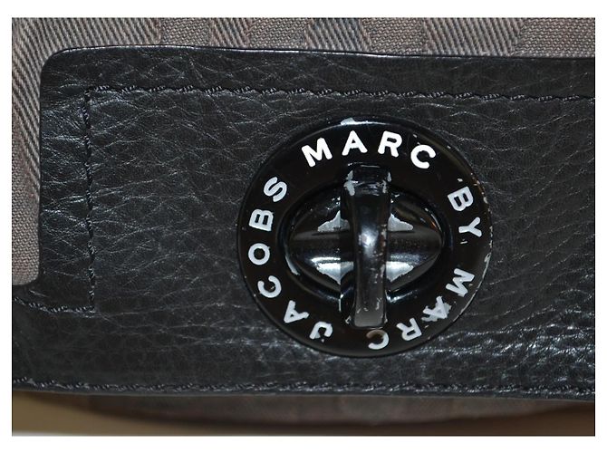 Marc by Marc Jacobs Borsa a spalla in tela monogram Marrone Nero - vista 2