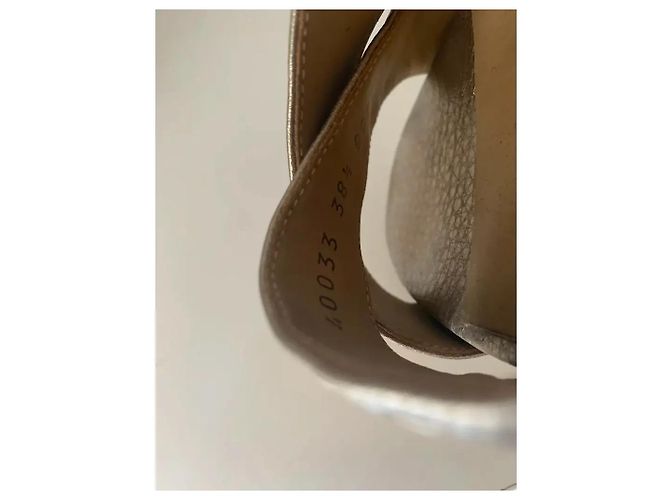 Giuseppe Zanotti Plateau-Sandalen aus metallischem Leder Golden - Ansicht 6