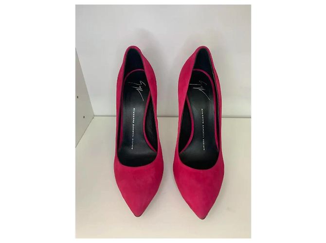 Décolleté Giuseppe Zanotti in scamosciato rosa - vista 2