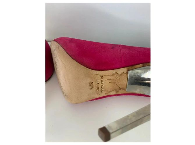 Décolleté Giuseppe Zanotti in scamosciato rosa - vista 5