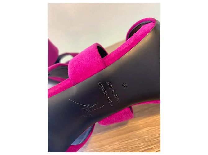 Sandali Giuseppe Zanotti in scamosciato fucsia Porpora - vista 5