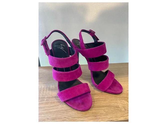 Sandali Giuseppe Zanotti in scamosciato fucsia Porpora - vista 6