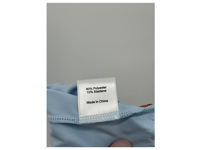 Autre Marque KAT THE LABEL Blaue Satinshorts mit Spitzendetails - Ansicht 4