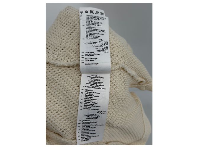 Polo Sandro creme com botões Preto - vista 5