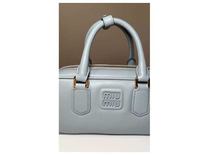 Miu Miu Borsa Bauletto Arcadie in pelle Blu chiaro - vista 2